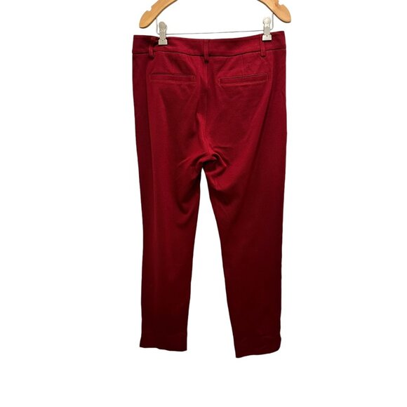 💰BOGO💰 Cabi Deep Red Trousers, Tapered Leg with Ankle Slit sz 8 - Picture 7 of 10